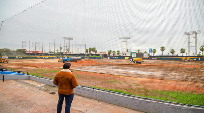 Supervisó Alcalde Carlos Peña Ortiz parque de beisbol de Reynosa