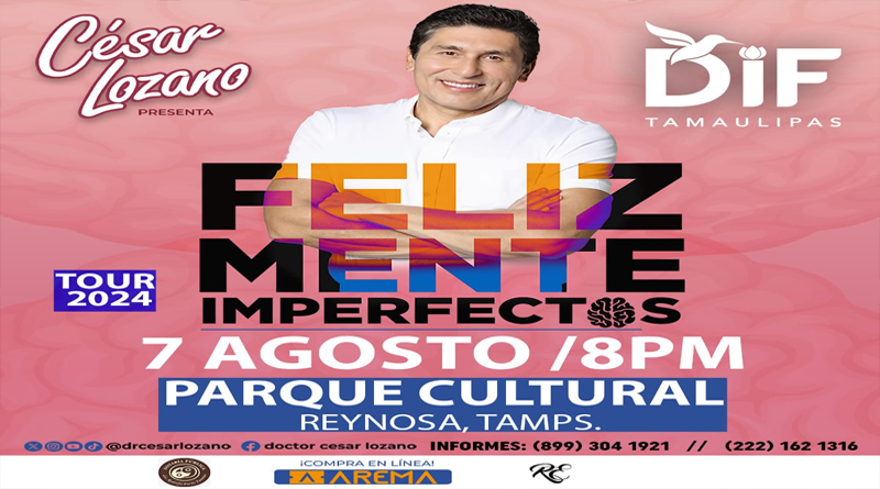 Invita DIF Tamaulipas a conferencias de César Lozano en Reynosa y Matamoros